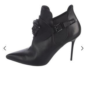Versace Medusa Leather Black Women's Ankle Boots 9/ 39IT